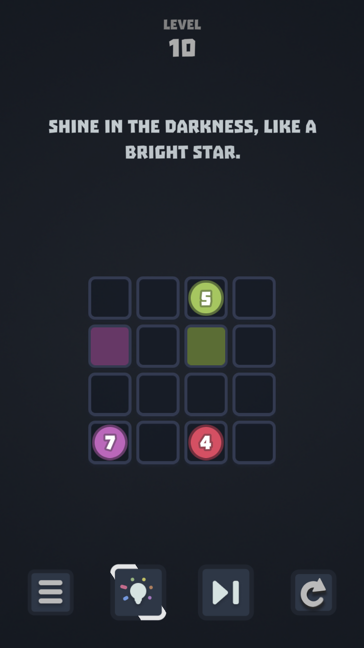 Cosmos Lines one-stroke level with colored routes and fixed-direction passages