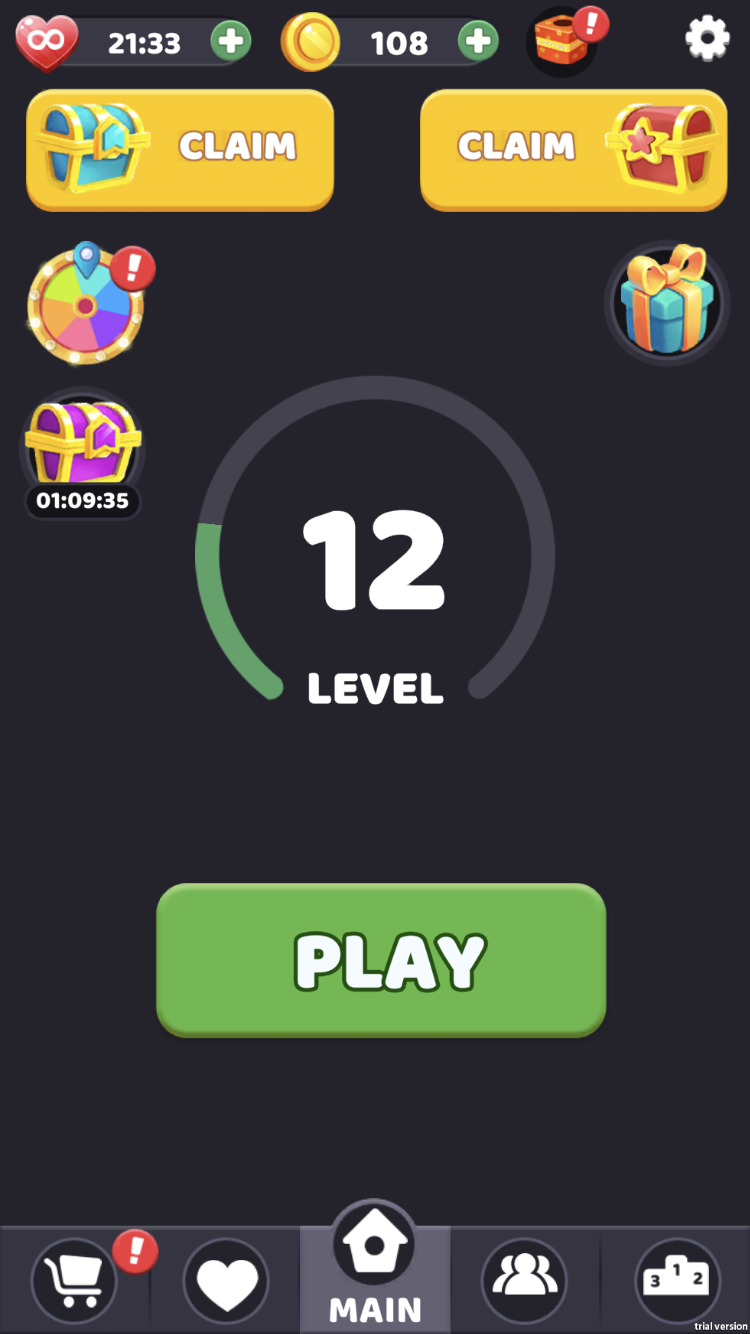 Find Master 3d home screen with Level Chest Star Chest shop and bottom navigation
