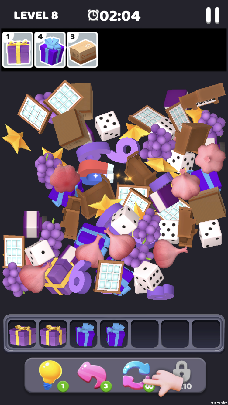 Find Master 3d later object pile and collection tray