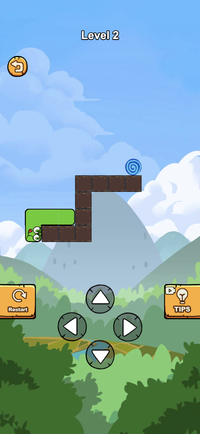 Greedy Apple Snake puzzle with the snake navigating another compact block maze