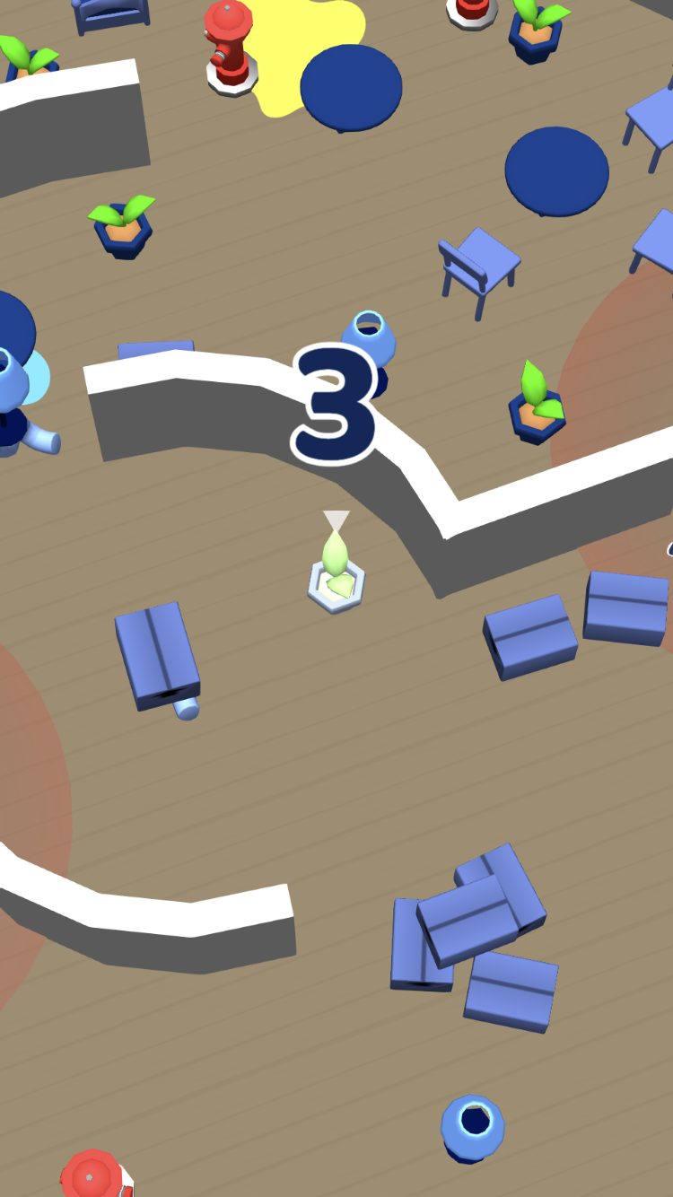 Hide And Smash flashlight search through a top-down maze