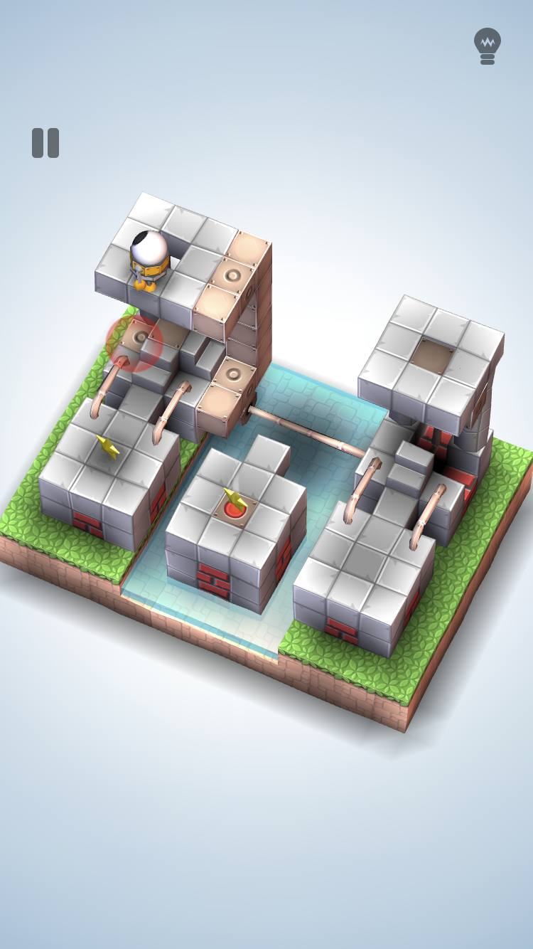 Mekorama detailed 3D puzzle island with robot and exit route