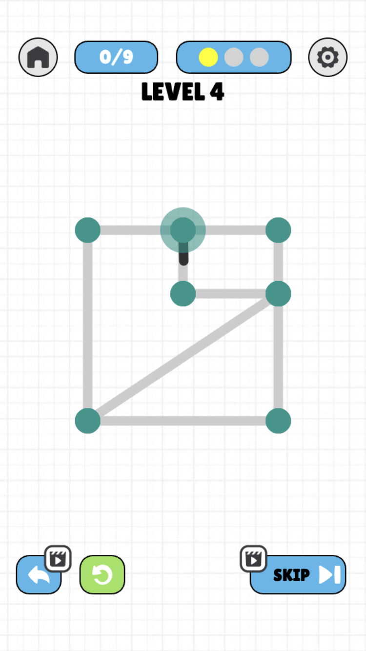 One Line Draw later figure with more connected edges