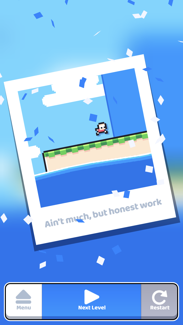 Roper platform stage with walls, gaps, and collectible coins