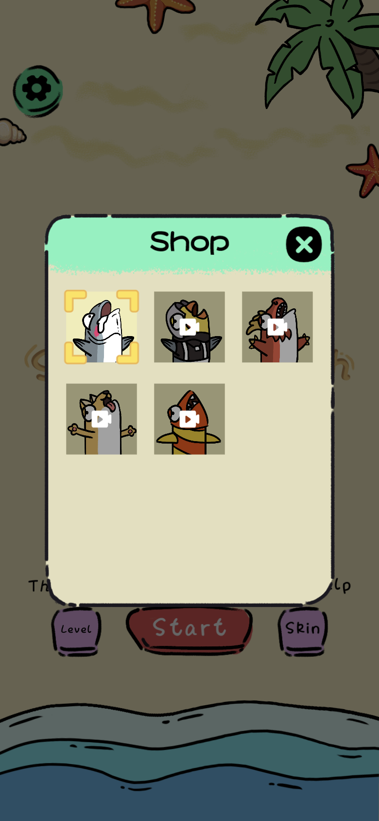 Save Stranding Fish shop with five fish skins including dressed and accessorized designs
