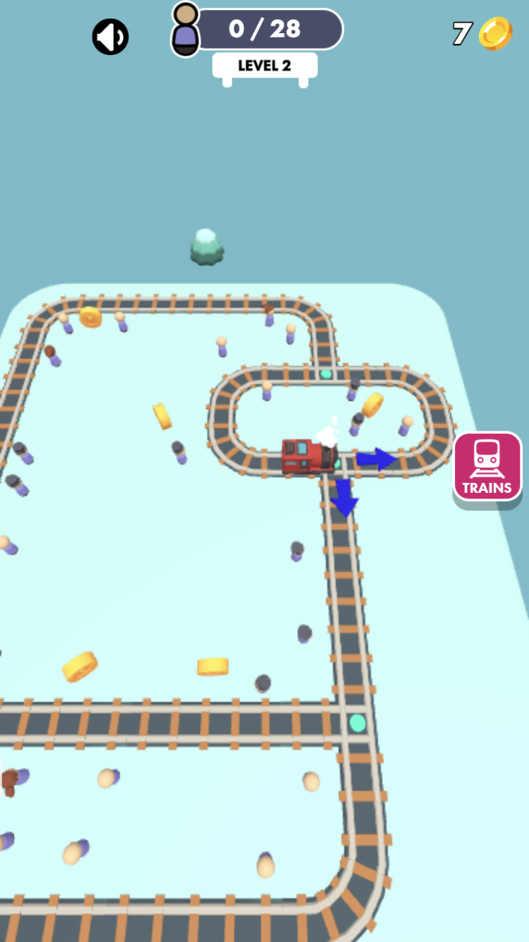 Train Master 3D railway with a train approaching waiting passengers